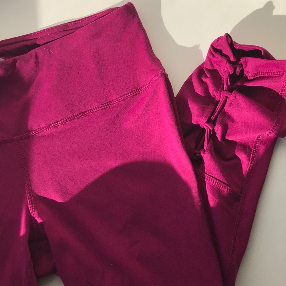 Bright pink leggings